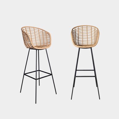 SILLA BAR LINCON RATTAN NATURAL 75 CM - NIHM - 3