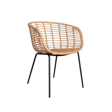 SILLA DE TERRAZA NIHMO LINCON MARRÓN CLARO RATTAN NATURAL