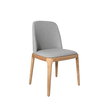 SILLA DE COMEDOR NIHMO MIRAT GRIS CLARO DE MADERA NATURAL