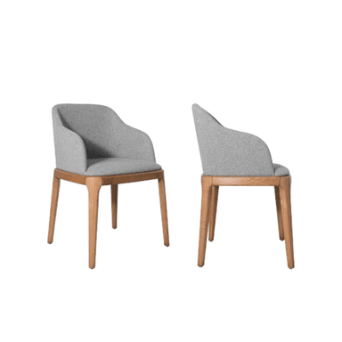 SILLA DE COMEDOR NIHM WICHITA GRIS DE MADERA WALNUT - 3