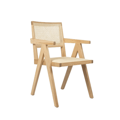 SILLA DE COMEDOR NIHM SANDAMA RATÁN MARRÓN CLARO DE MADERA NATURAL