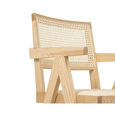 SILLA DE COMEDOR NIHM SANDAMA RATÁN MARRÓN CLARO DE MADERA NATURAL - 4
