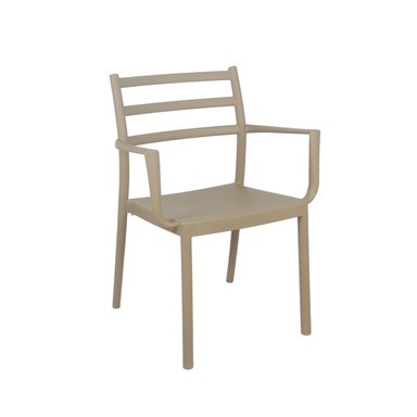 SILLA DE COMEDOR NIHMO HAMPTON CON REPOSABRAZOS BEIGE - 1