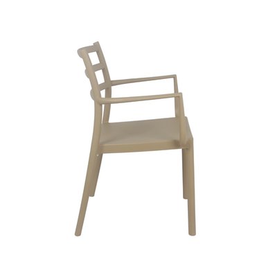 SILLA DE COMEDOR NIHMO HAMPTON CON REPOSABRAZOS BEIGE - 2