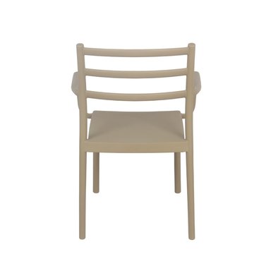 SILLA DE COMEDOR NIHMO HAMPTON CON REPOSABRAZOS BEIGE - 4