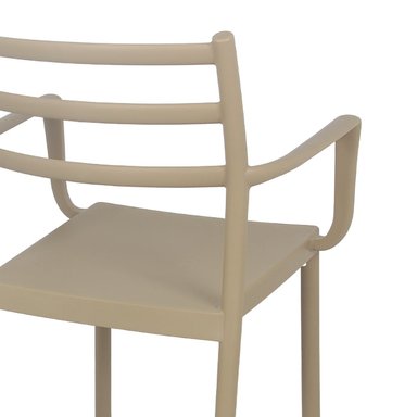 SILLA DE COMEDOR NIHMO HAMPTON CON REPOSABRAZOS BEIGE - 5