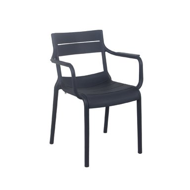 SILLA DE COMEDOR NIHMO CAMPITO CON REPOSABRAZOS GRIS