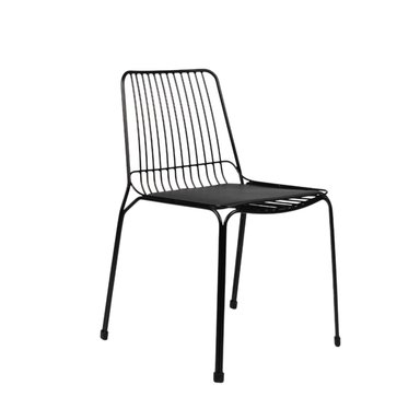 SILLA COMEDOR NIHMO HUMBO DE METAL NEGRO