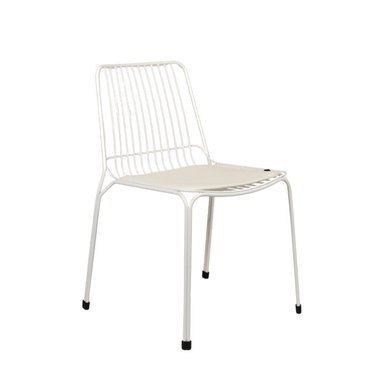 SILLA COMEDOR NIHMO HUMBO DE METAL BLANCO