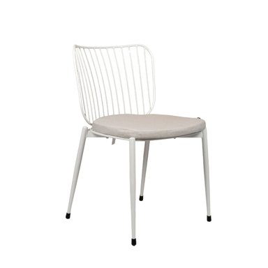 SILLA COMEDOR NIHMO NOTA DE METAL BLANCO