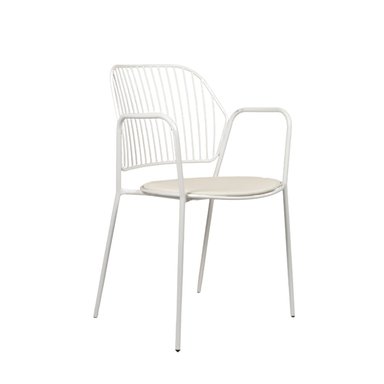 SILLA COMEDOR NIHMO VALLE DE METAL BLANCO