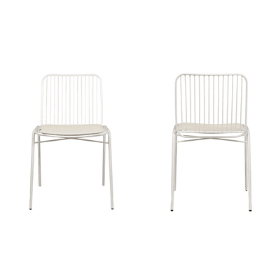 SILLA COMEDOR NIHMO DAK DE METAL BLANCO - 2