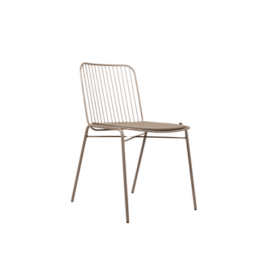 SILLA COMEDOR NIHMO DAK DE METAL BEIGE