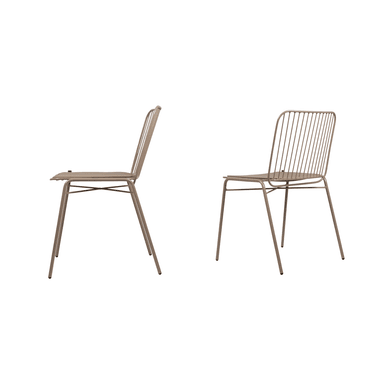 SILLA COMEDOR NIHMO DAK DE METAL BEIGE - 3