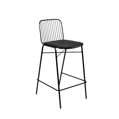 SILLA BAR NIHMO DAK DE METAL NEGRO