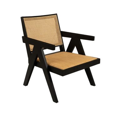 BUTACA DE RATTAN SANDAMA NEGRO