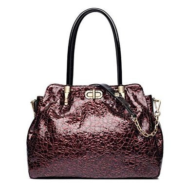 FEIMINA BOLSO DE MANO DE PIEL AUTÉNTICA PARA MUJER BOLSO CRUZADO CON ASA