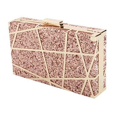 BOLSO GLOBAL SHOPEX MULTICOLOR LETODE DE NOCHE MUJER DE MANO BRILLANTE METÁLICO