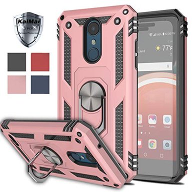 LG ARISTO 3/TRIBUTE EMPIRE/REBEL 4 LTE/ARISTO 2 PLUS/PHOENIX 4/TRIBUTE DYNASTY/ZONE 4 - FUNDA CON PROTECTOR DE PANTALLA HD (2