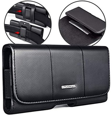 NUOKU - FUNDA HORIZONTAL DE PIEL PARA IPHONE X 8 7 6 Y 6S CON CLIP PARA CINTURÓN CON SOPORTE PARA TARJETAS DE IDENTIFICACIÓN