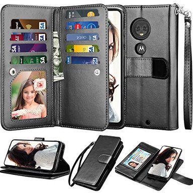 FUNDA GLOBAL SHOPEX TIPO CARTERA MOTO G7 MOTOROLA MOTO G7 PLUS NJJEX 9 RANURAS TARJETAS PIEL SINTÉTICA TARJETAS