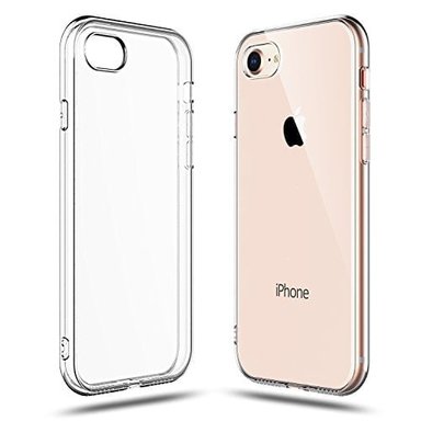 CARCASA TRASERA SHAMO'S PARA IPHONE 7 (MUY TRANSPARENTE Y CON ABSORCIÓN DE GOLPES) DE GEL DE GOMA DE POLIURETANO TERMOPLÁSTICO