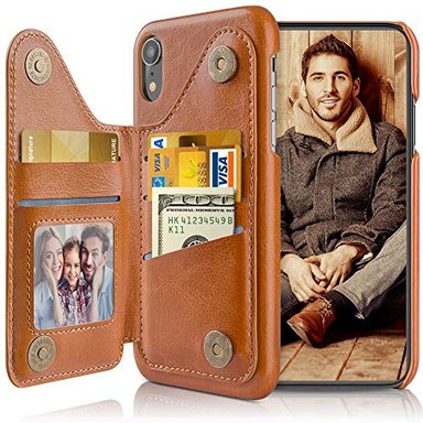 FUNDA GLOBAL SHOPEX LOHASIC TIPO CARTERA PARA IPHONE XR DE 61 PULGADAS DE PIEL COMPATIBLE CON APPLE IPHONE XR (2018) 5 SOPORTES