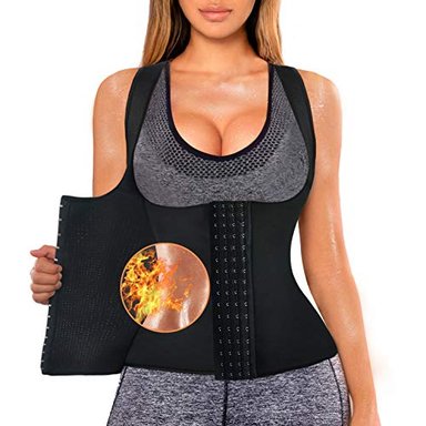 CHALECO DE ENTRENAMIENTO PARA LA CINTURA Y LA CINTURA PARA MUJER PARA PÉRDIDA DE PESO DOBLE BARRIGA TAMAÑO: MEDIUM|COLOR: BLAC