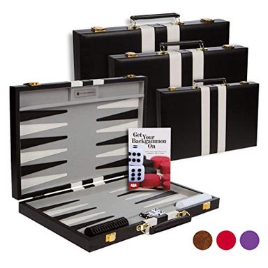GET THE GAMES OUT TOP BACKGAMMON SET – ESTUCHE CLÁSICO PARA JUEGOS DE MESA – MEJOR ESTRATEGIA Y GUÍA DE CONSEJOS – DISPO