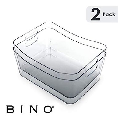 ORGANIZADOR BINO B0844JWK2P MULTICOLOR ALMACENAMIENTO NEVERA CONGELADOR Y DESPENSA CON ASAS TRANSPARENTE Y AMPLIO RECIPIENTE