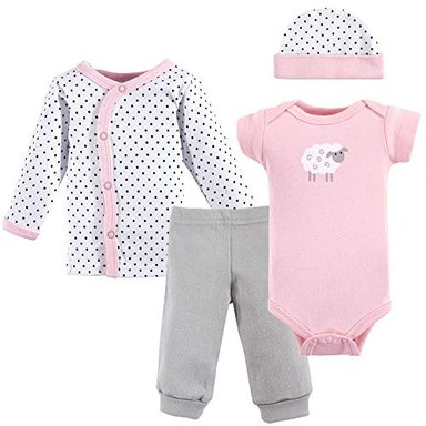 LUVABLE FRIENDS BABY BOYS' COTTON PREEMIE LAYETTE SET - TAMAÑO: PREEMIE / COLOR: PINK SHEEP /