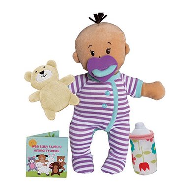 MUÑECA GLOBAL SHOPEX SUAVE DE HORA DE DORMIR DE MANHATTAN TOY WEE BABY STELLA BEIGE DE 12 PULGADAS.