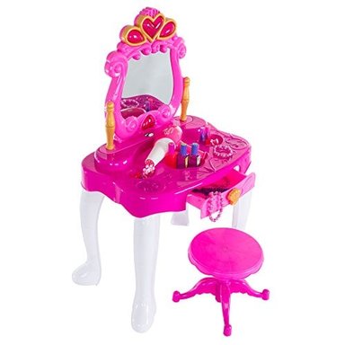 JUEGO GLOBAL SHOPEX TOCADORES DE PRINCESA CON TABURETE ACCESORIOS LUCES SONIDOS DE HEY! ¡JUEGA!