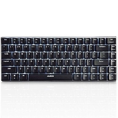 LEXONELEC TECLADO DE JUEGO CON CABLE AJAZZ AK33 LED AZUL RETROILUMINADO 82 TECLAS USB MECÁNICO PRO GAMER TECLADO PARA LO - 2