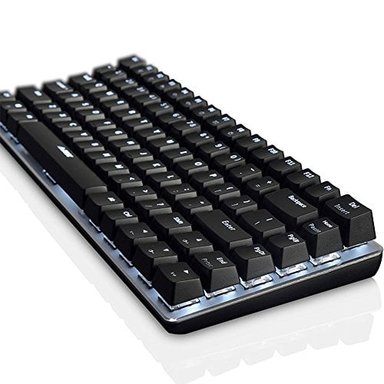 LEXONELEC TECLADO DE JUEGO CON CABLE AJAZZ AK33 LED AZUL RETROILUMINADO 82 TECLAS USB MECÁNICO PRO GAMER TECLADO PARA LO - 3