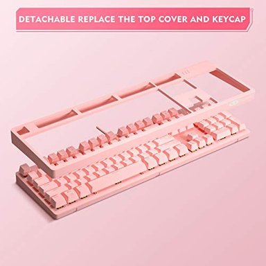 MAGEGEE MK-ARMOR TECLADO MECÁNICO PARA JUEGOS RETROILUMINADO CON LED Y CABLE USB PARA JUEGOS CON INTERRUPTORES AZULES - 3
