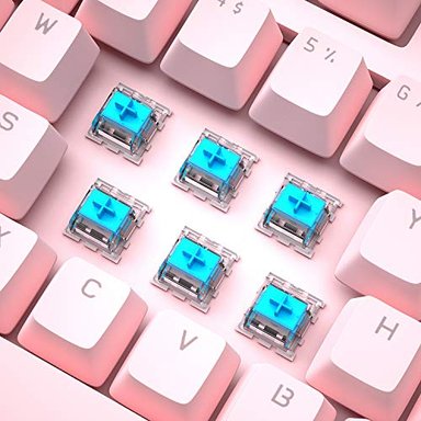 MAGEGEE MK-ARMOR TECLADO MECÁNICO PARA JUEGOS RETROILUMINADO CON LED Y CABLE USB PARA JUEGOS CON INTERRUPTORES AZULES - 5