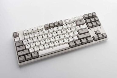 DURGOD TAURUS K320 TKL - TECLADO MECÁNICO PARA GAMERS (87 TECLAS DOBLE DISPARO PBT NKRO - USB TIPO C BLANCO - 1