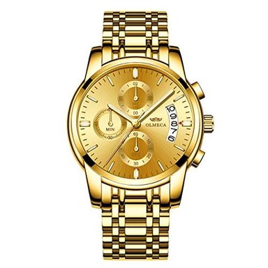 RELOJ GLOBAL SHOPEX HOMBRE LUJOSO CRONÓGRAFO VESTIR INFORMAL MODA CUARZO MILITARES IMPERMEABLE
