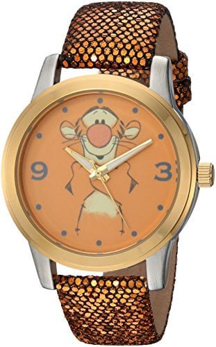 RELOJ DISNEY MUJER POOH TIGGER CUARZO CASUAL METAL DORADO WDS000353