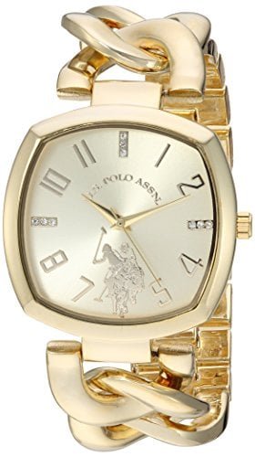 RELOJ U.S POLO ASSN MUJER ANÁLOGO CORREA ALEACIÓN DORADO 11 USC40250AZ CUARZO