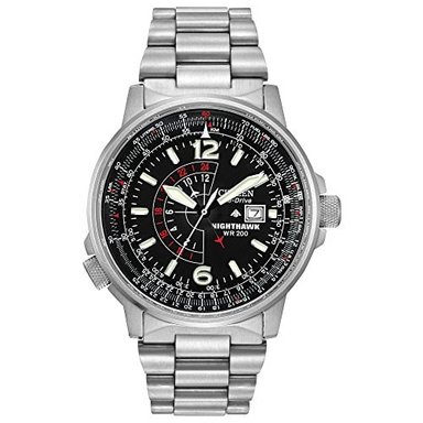 RELOJ CITIZEN HOMBRE BJ7000-52E DOBLE HORA FECHA ECO-DRIVE PROMASTER NIGHTHAWK