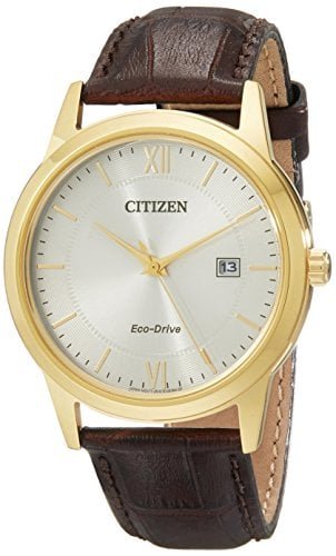 RELOJ CITIZEN HOMBRE AW1232-04A FECHA MARRÓN ACERO INOXIDABLE