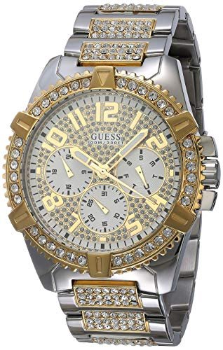 RELOJ GUESS HOMBRE CRISTAL ADORNADO U0799G4 PLATEADO PLATA