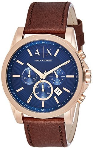 RELOJ ARMANI HOMBRE EXCHANGE AX2508 MARRÓN CUERO