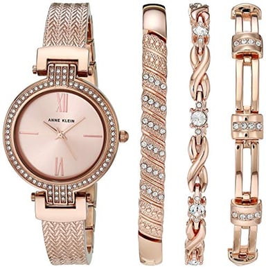 ANNE KLEIN JUEGO DE RELOJ PULSERA Y PULSERAS PARA MUJER CON CRISTALES DE SWAROVSKI AK/3584 - 1