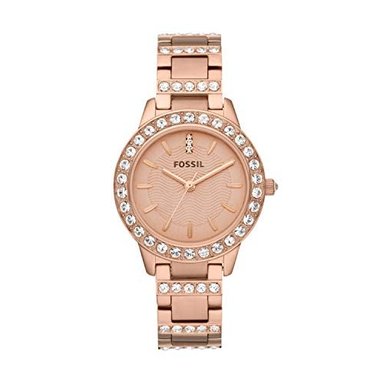 RELOJ FOSSIL MUJER JESSE STAINLESS STEEL CRYSTAL-ACCENTED DRESS QUARTZ