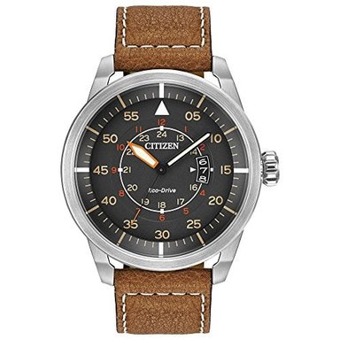 RELOJ CITIZEN HOMBRE AW1361-10H PIEL FECHA ACERO INOXIDABLE