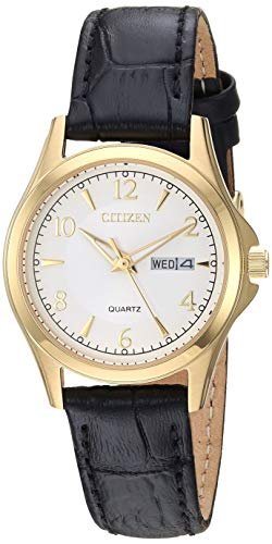 RELOJ CITIZEN UNISEX CORREA PIEL BECERRO JAPONÉS MARRÓN 13CASUALES EQ0593-26A ACERO INOXIDABLE CUARZO