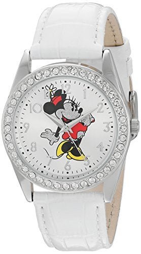 RELOJ DISNEY MUJER MINNIE MOUSE GLITZ CORREA PIEL W002764 ALEACIÓN PLATA LA